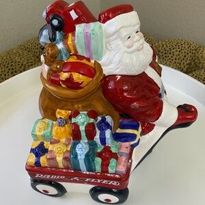 VTG. Radio Flyer Santa Claus Cookie Jar